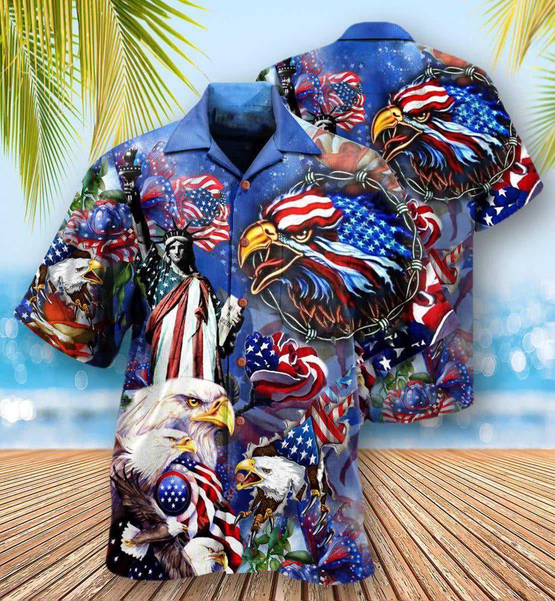 America My Heat Beats True To My Country Patriotism - Hawaiian Shirt - Reefox