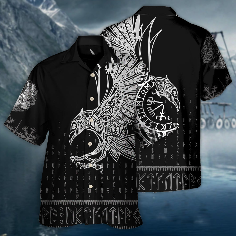 Viking Raven Odin Victory - Hawaiian Shirt - Reefox