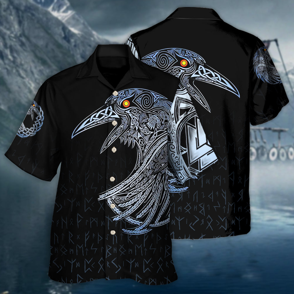 Viking Huginn And Muninn Birds Norse - Hawaiian Shirt - Reefox