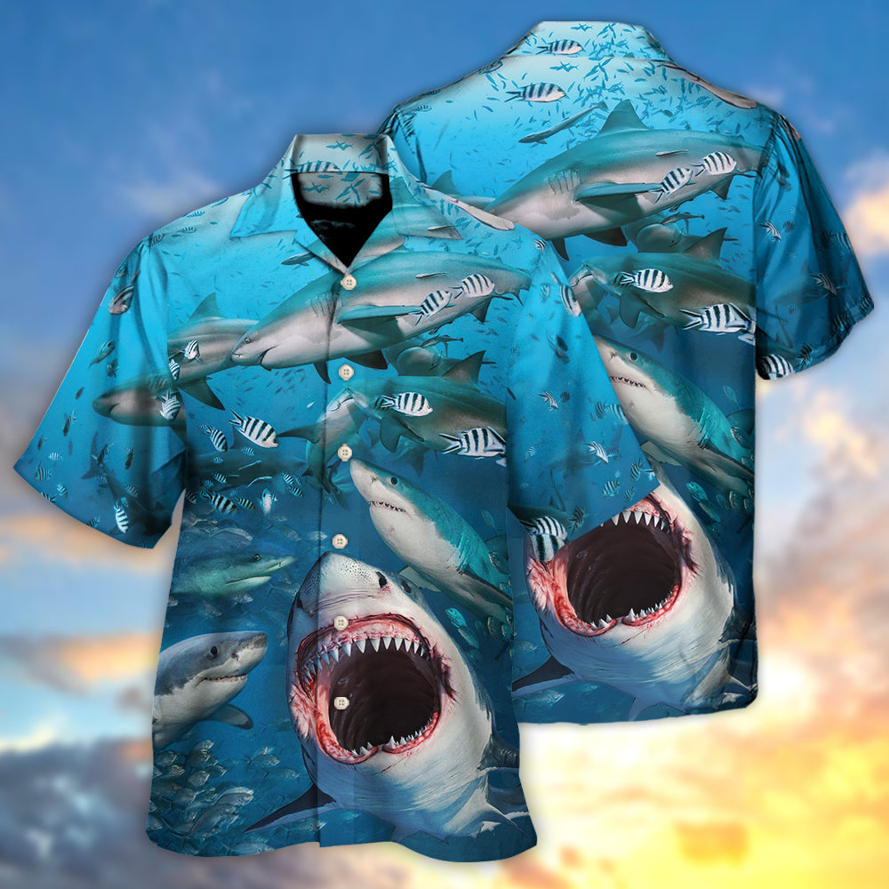 Shark That Hunt in Packs - Hawaiian Shirt - Reefox