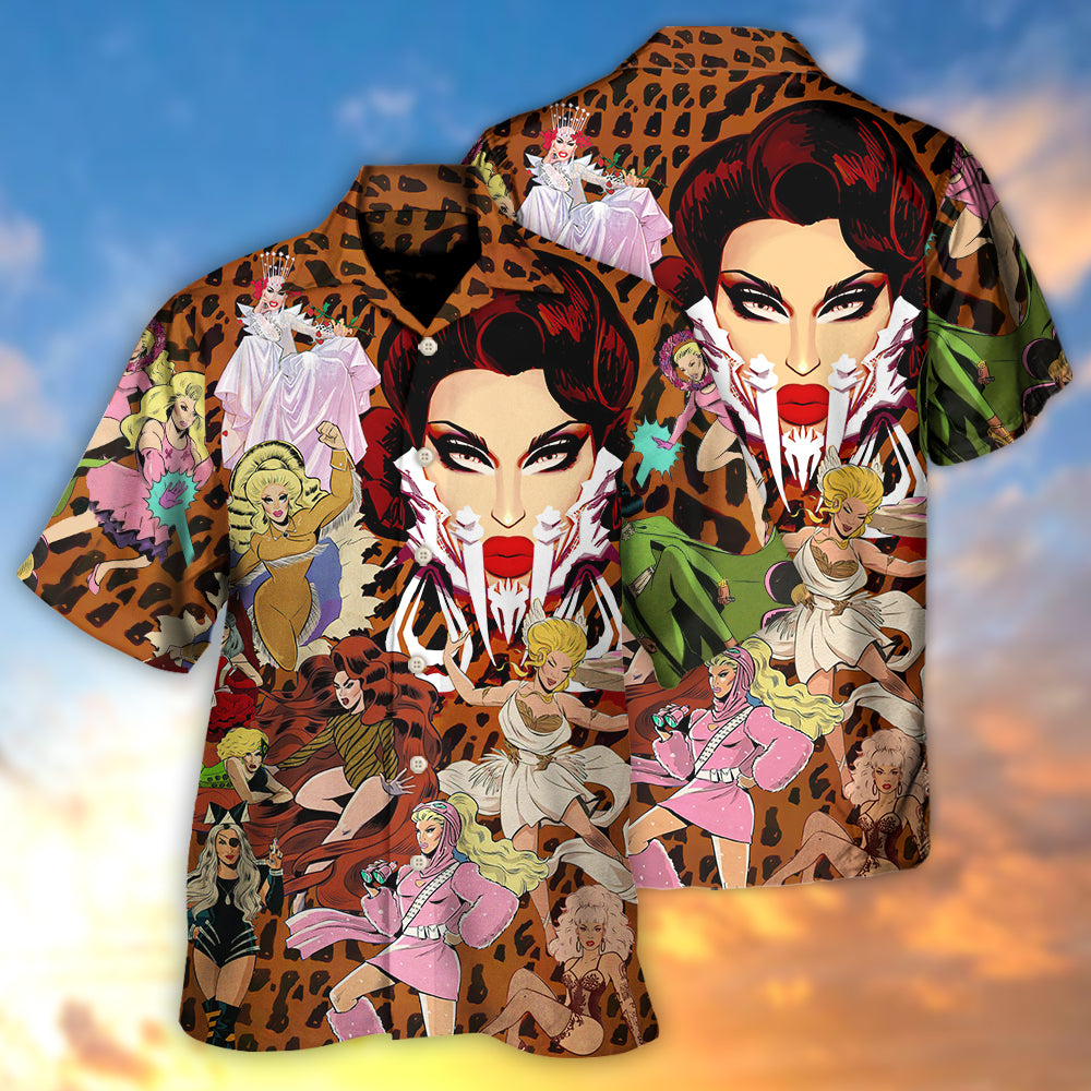 Drag Queen Born To Be Queen - Hawaiian Shirt - Reefox