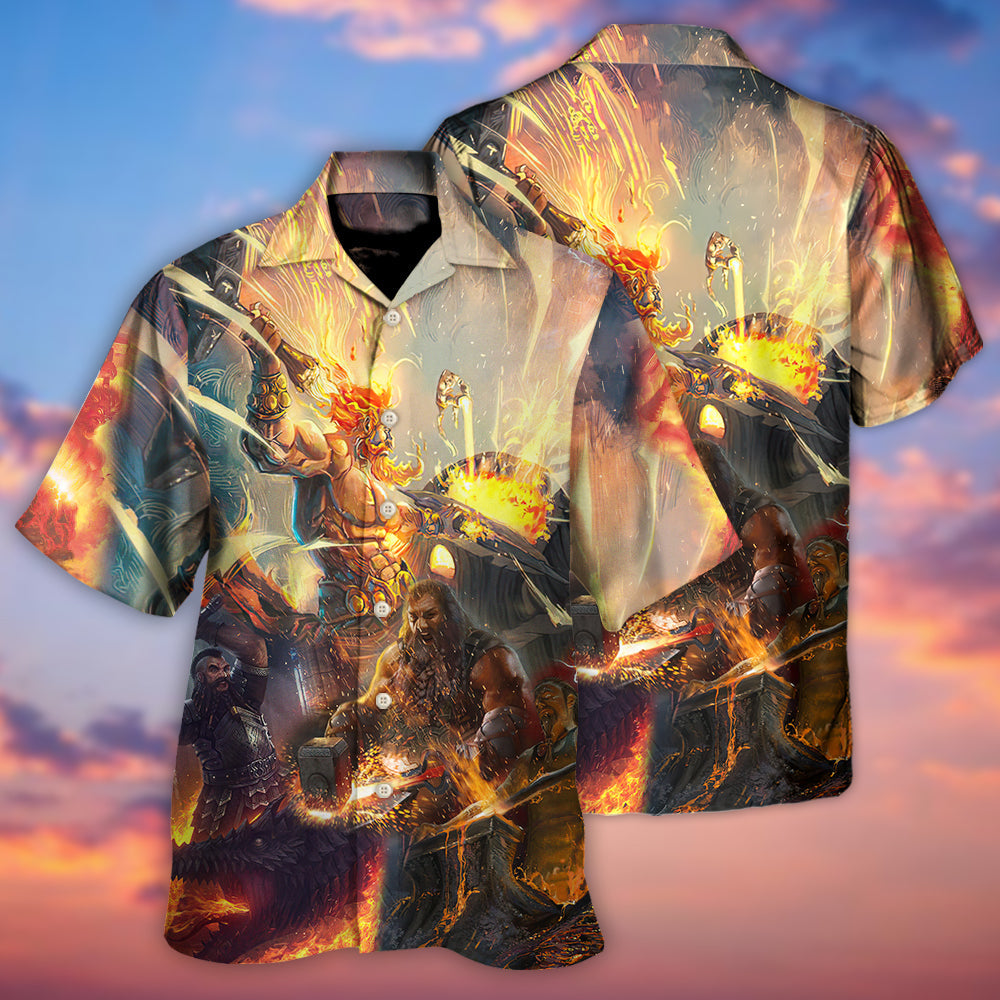 Blacksmith God Of Craftsmen Artisans Fire - Hawaiian Shirt - Reefox