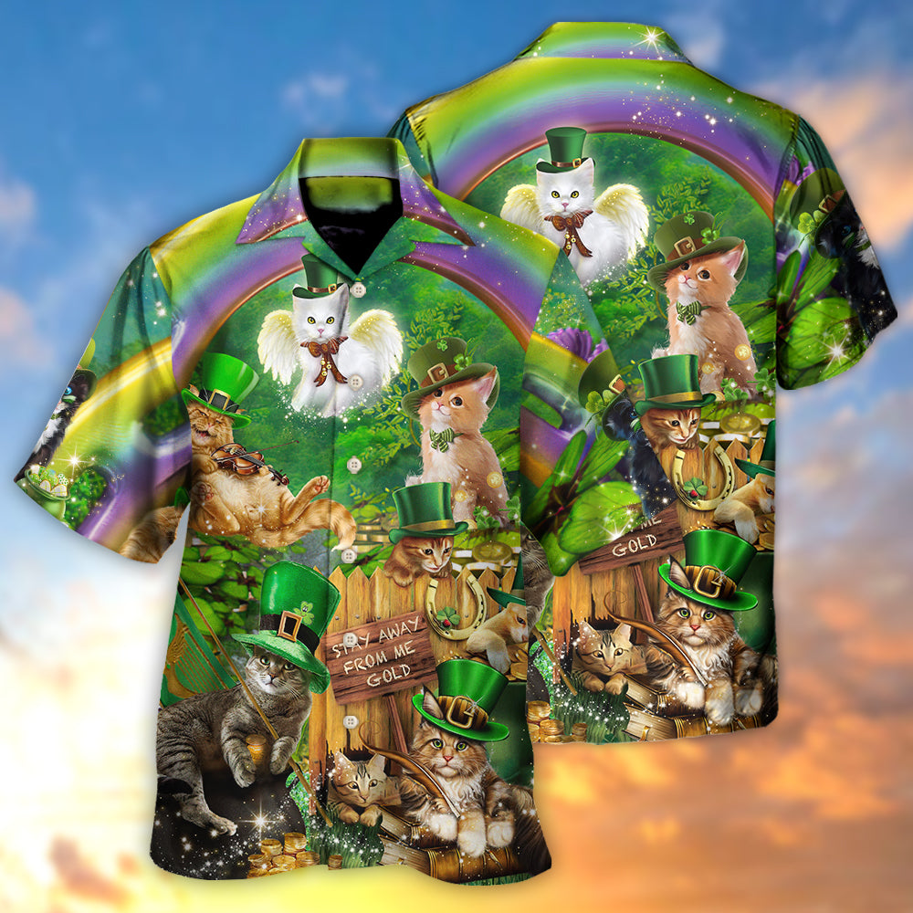 Irish Cat Happy St Patrick's Day - Hawaiian Shirt - Reefox