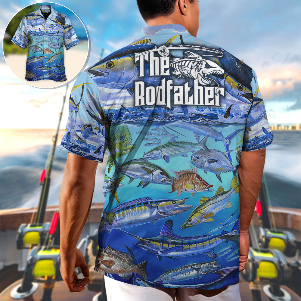 Fishing Undersea The Rodfather Tuna Fish - Hawaiian Shirt