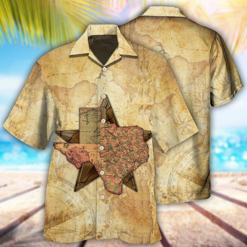 Texas Peace Life Style In Map - Hawaiian Shirt - Reefox