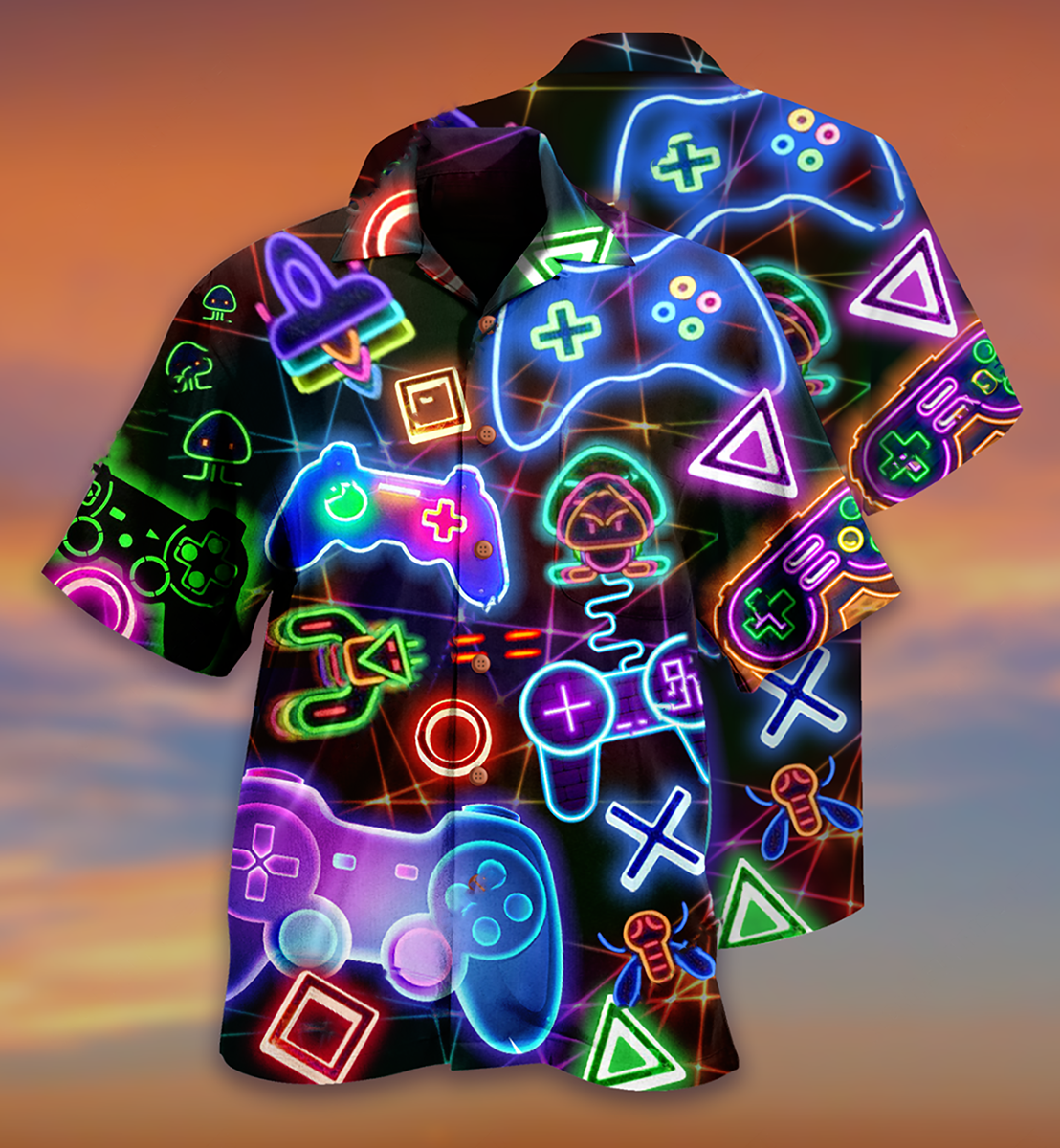 Game Neon Style Love It - Hawaiian Shirt - Reefox