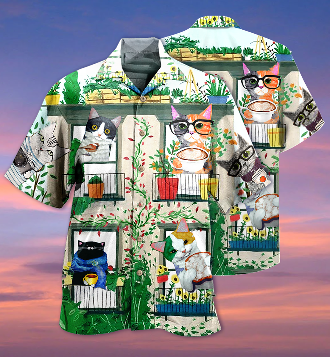 Cat Good Morning Fresh - Hawaiian Shirt - Reefox