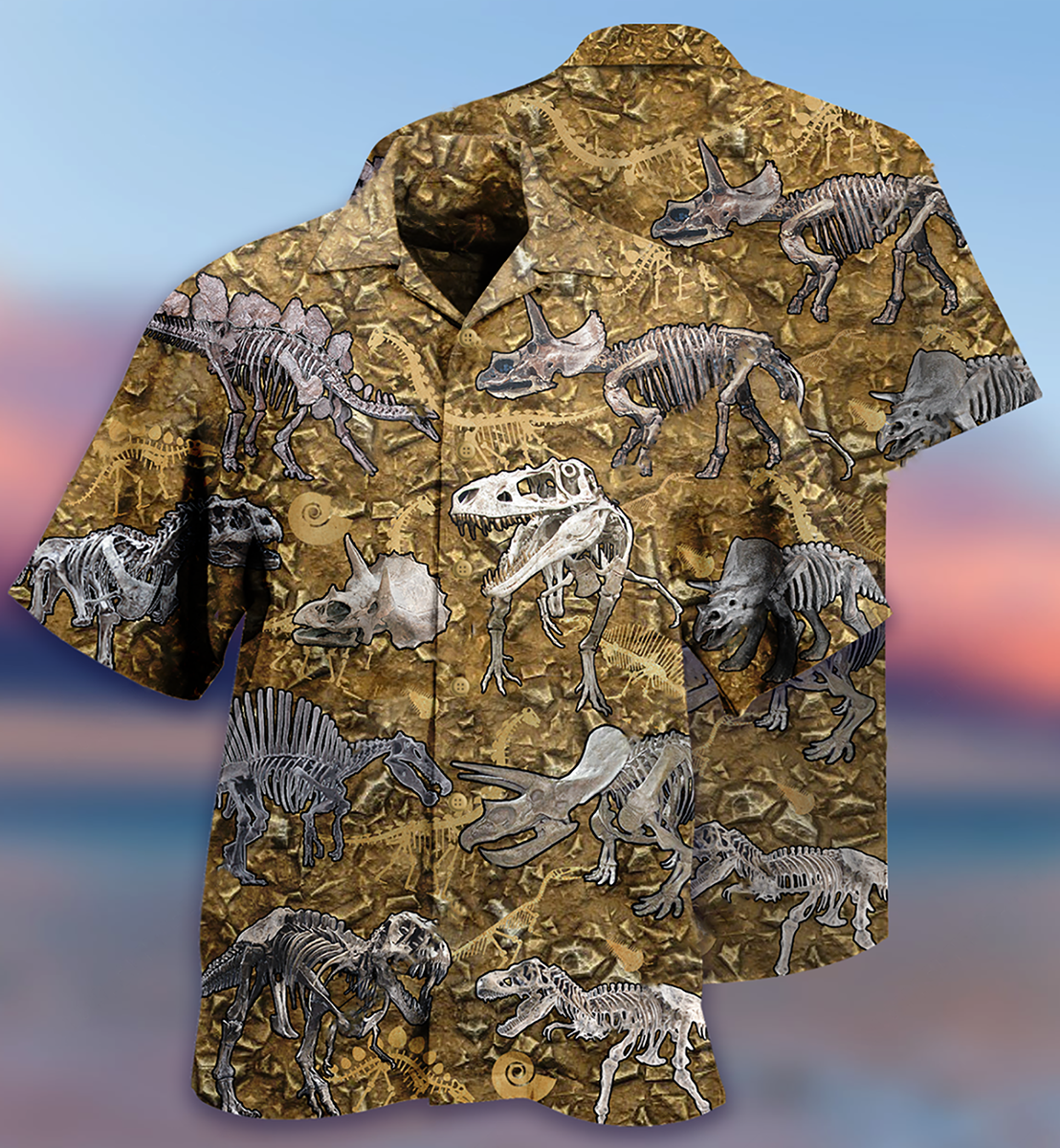 Dinosaur Cool Bone Style - Hawaiian Shirt - Reefox