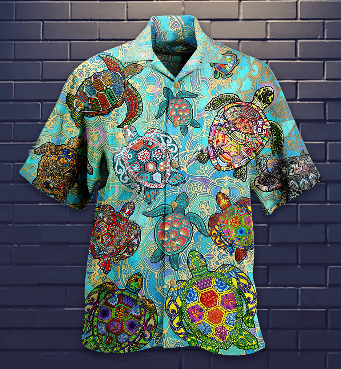 Turtle Love Swimming And Love Ocean - Hawaiian Shirt - Reefox