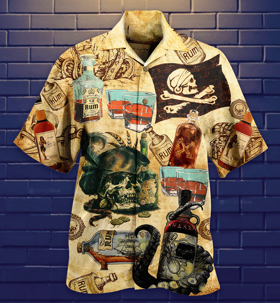 Wine And Skull My Life - Hawaiian Shirt - Reefox