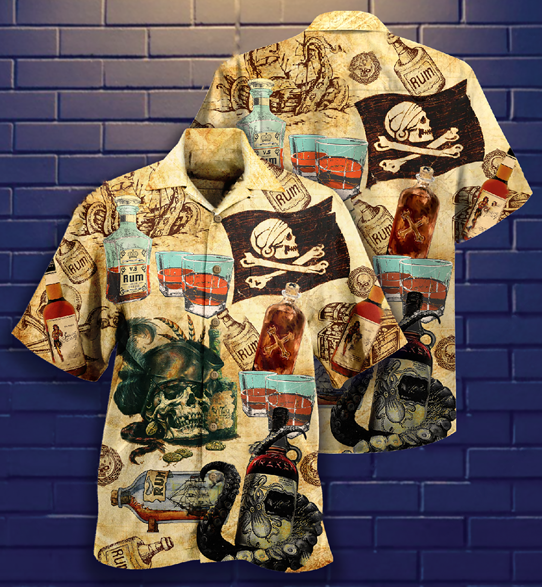 Wine And Skull My Life - Hawaiian Shirt - Reefox