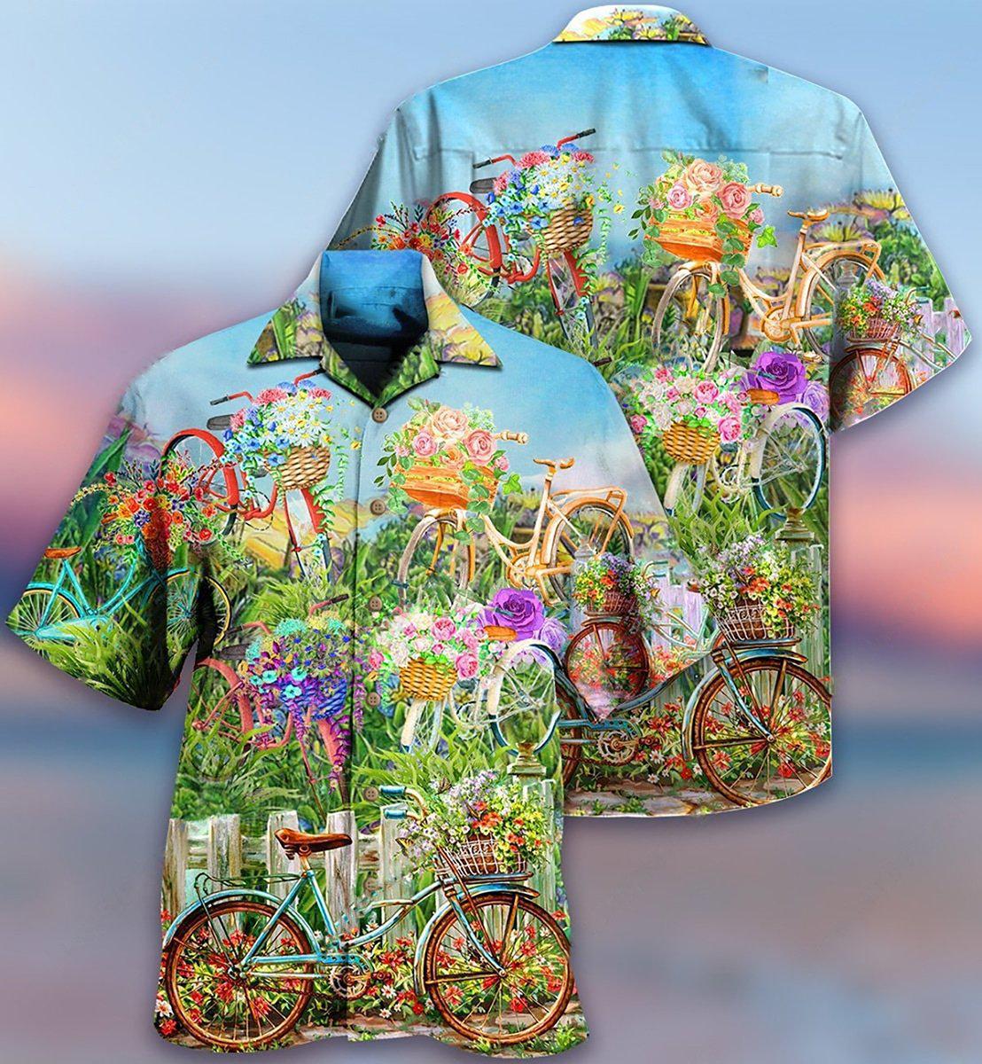 Bike Love Flowers So Much - Hawaiian Shirt - Reefox