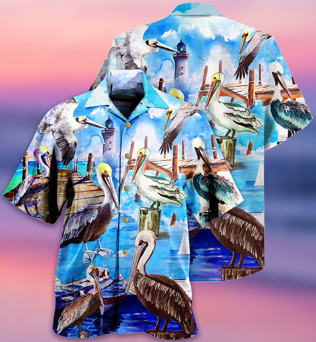Pelican Animals Love Beach And Beach Love Them Too Much - Hawaiian Shirt - Reefox