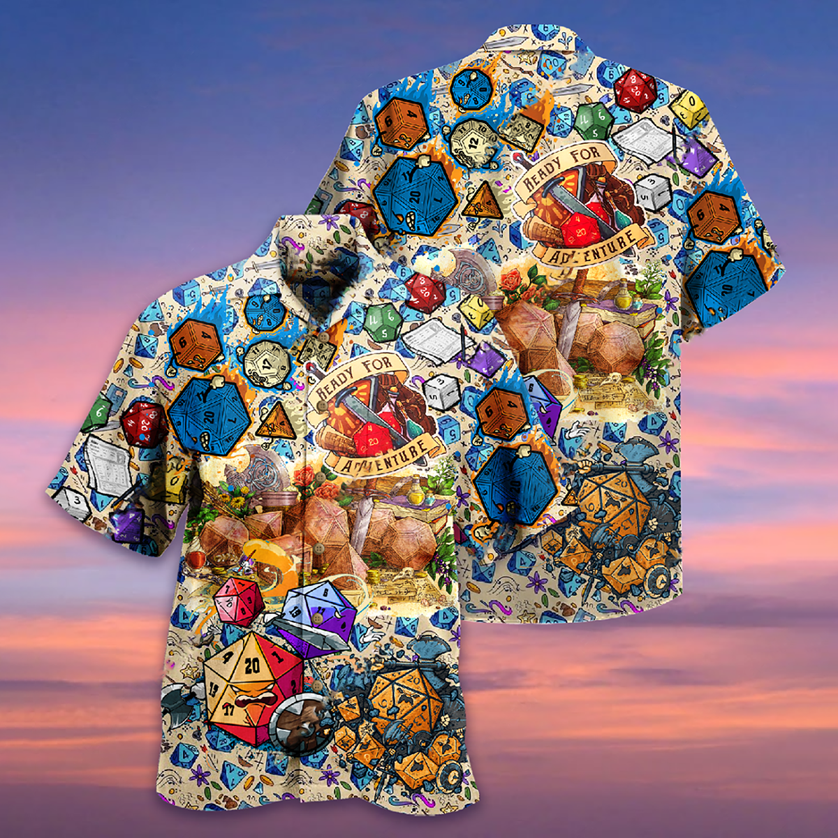 D20 Twinkle Twinkle Ready For Adventure - Hawaiian Shirt - Reefox