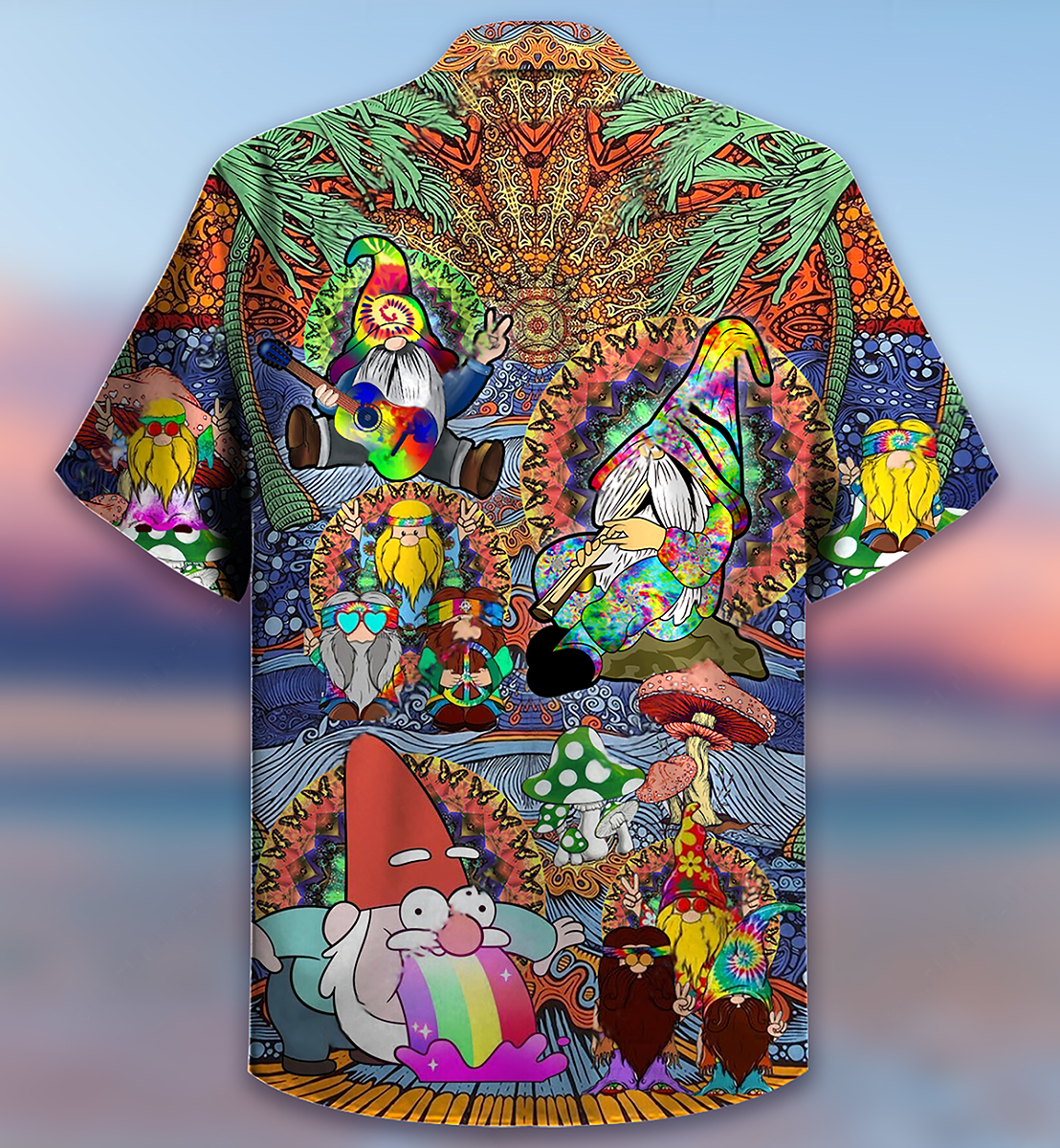 Hippie Gnome Peace Life Color - Hawaiian Shirt - Reefox