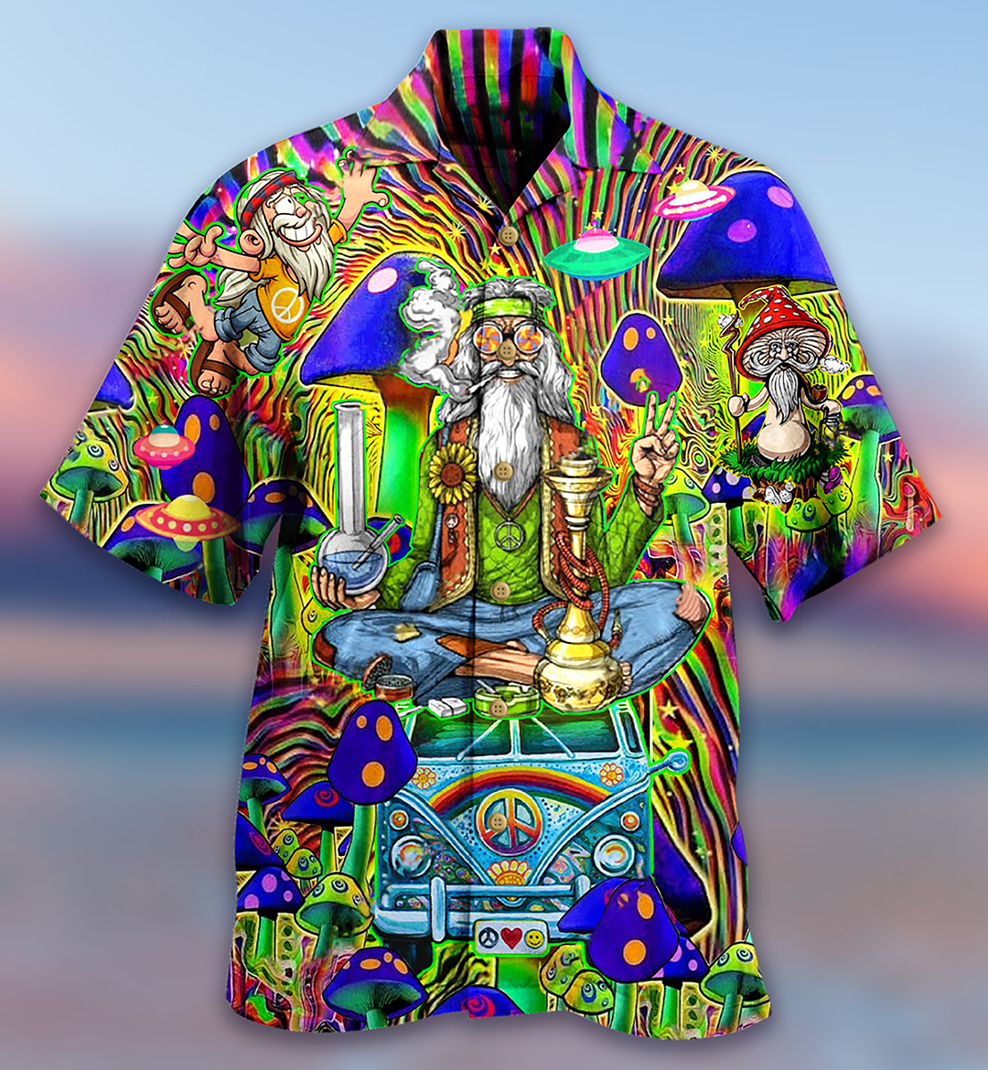 Hippie Mushroom Peace The Colorful Of Life - Hawaiian Shirt - Reefox