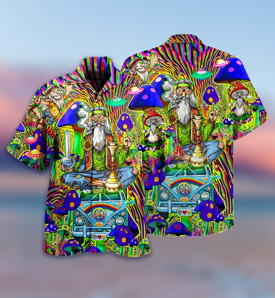 Hippie Mushroom Peace The Colorful Of Life - Hawaiian Shirt - Reefox