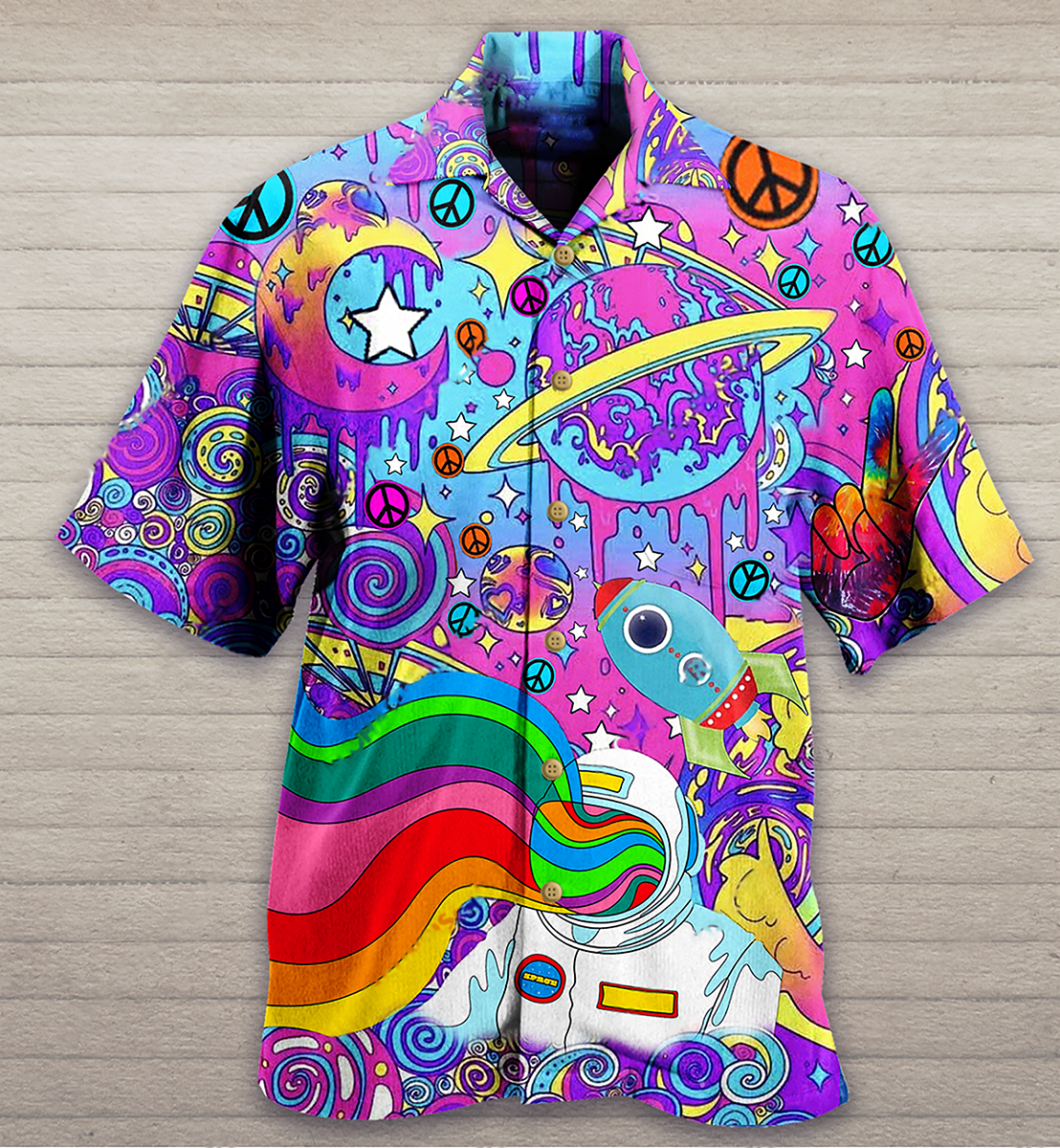 Hippie Planet Peace The Colorful Of Life - Hawaiian Shirt - Reefox