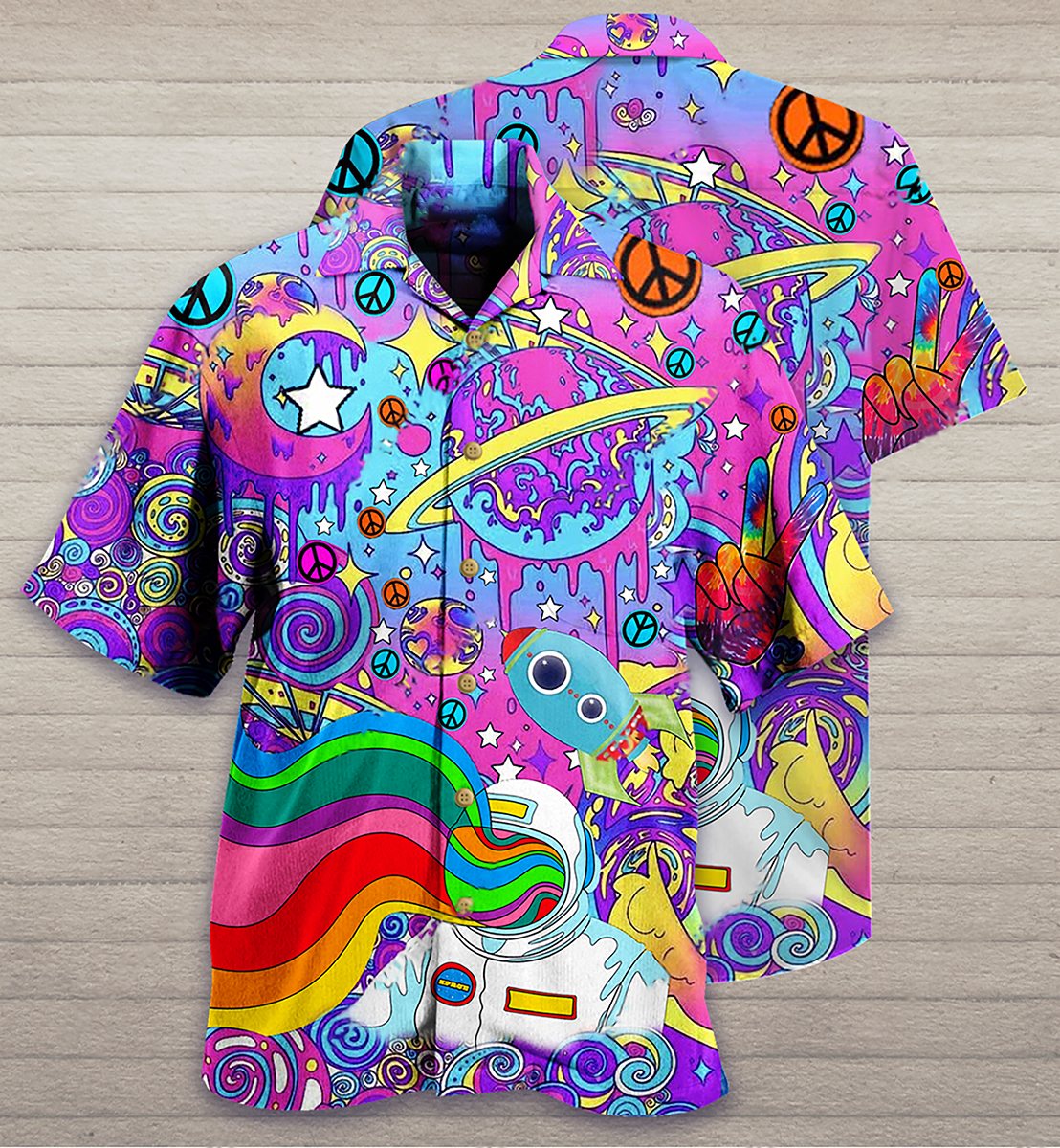 Hippie Planet Peace The Colorful Of Life - Hawaiian Shirt - Reefox