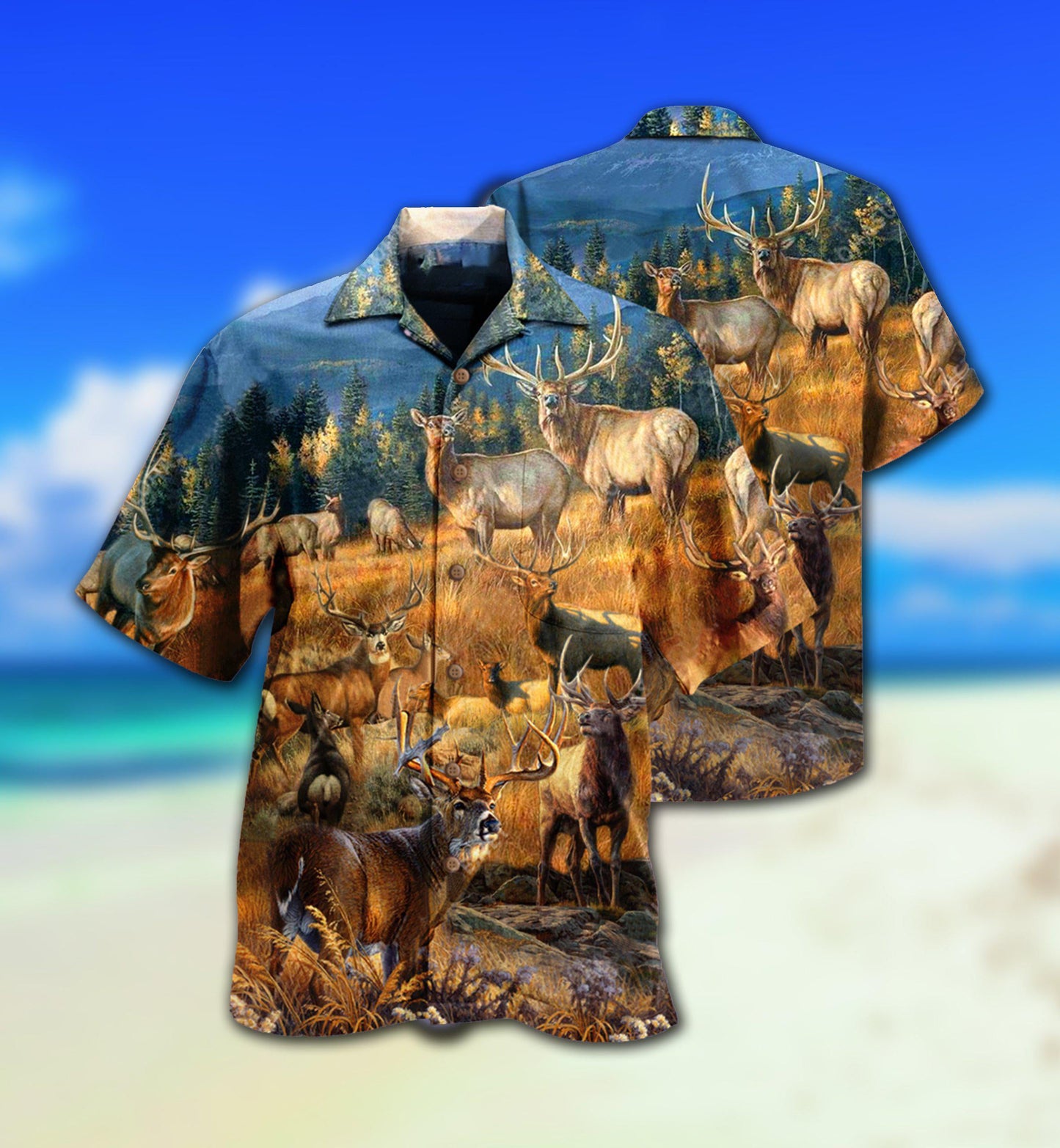Deer All Good Things Are Wild And Free Deer - Hawaiian Shirt - Reefox