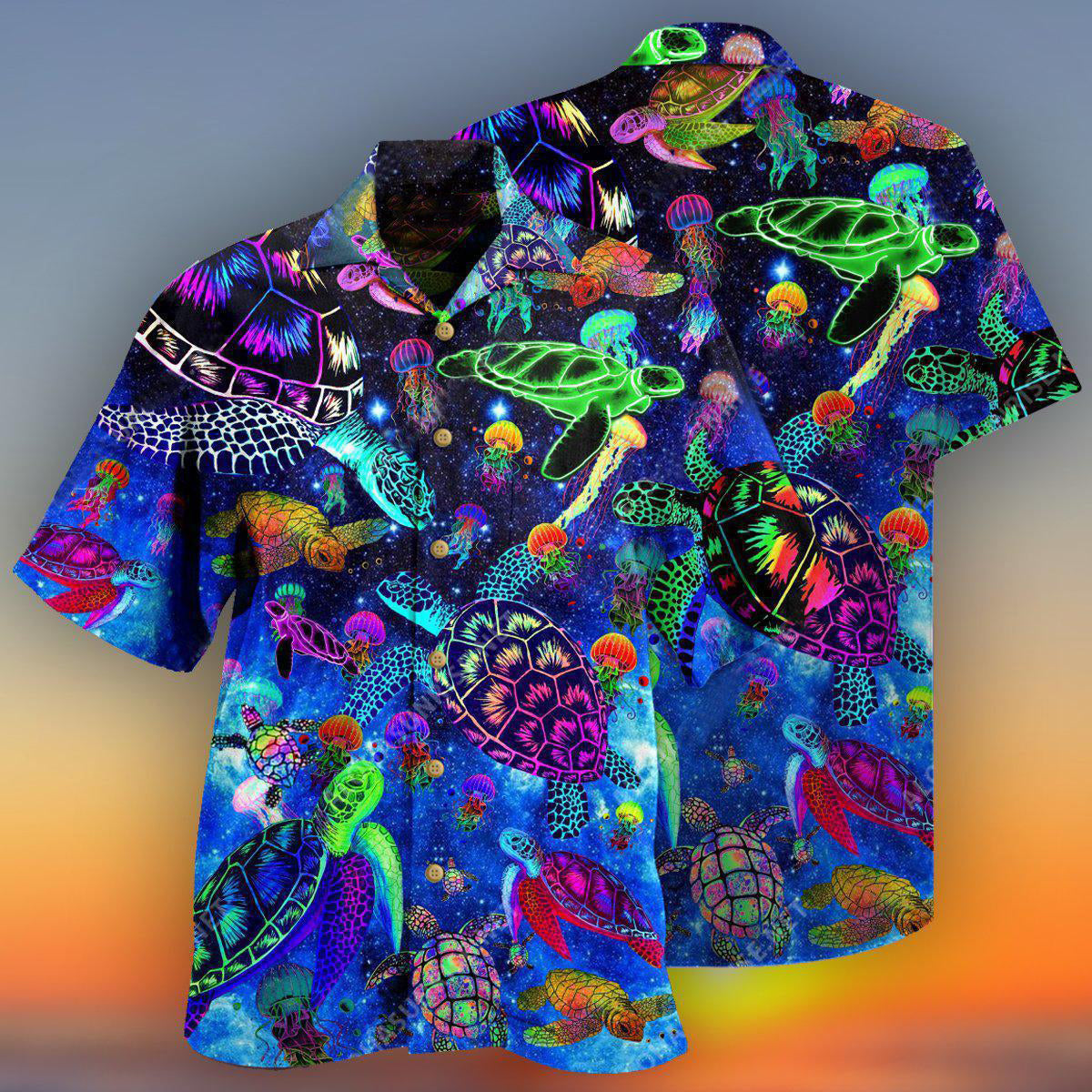 Turtle Amazing Sea Glowing - Hawaiian Shirt - Reefox