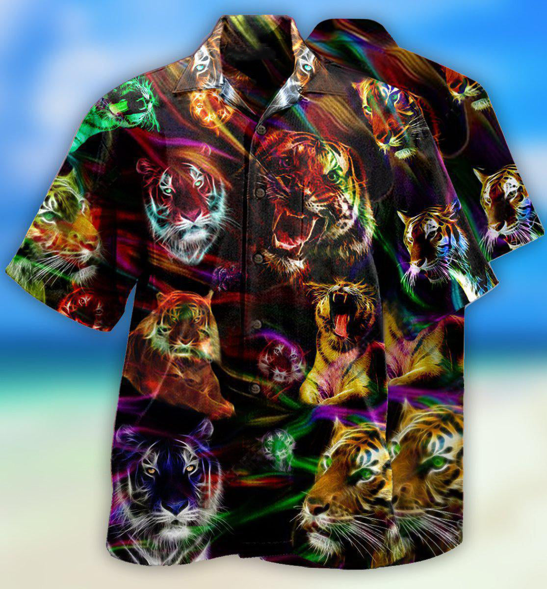 Tiger Animals Amazing Tiger Neon - Hawaiian Shirt - Reefox