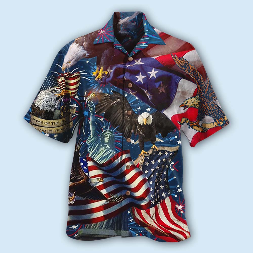 America Eagle Victory Love - Hawaiian Shirt - Reefox
