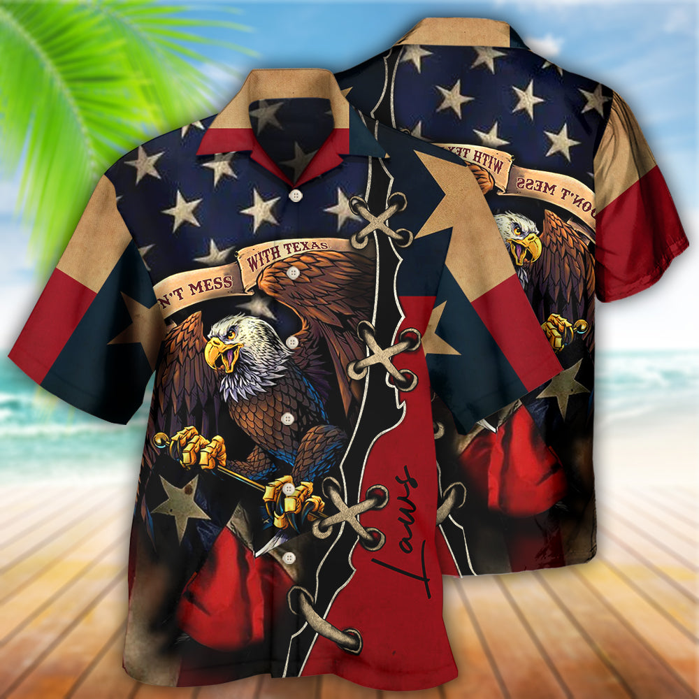 America Texas Eagle Peace Life Style Personalized - Hawaiian Shirt - Reefox