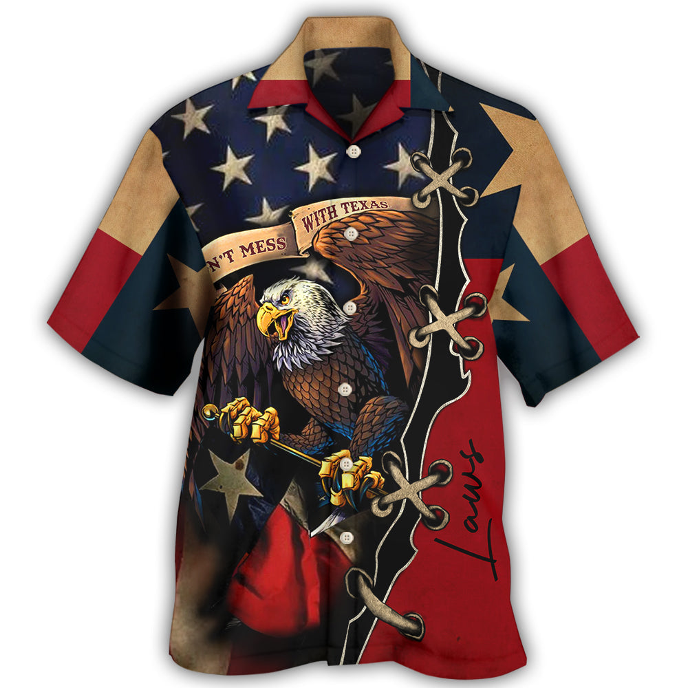 America Texas Eagle Peace Life Style Personalized - Hawaiian Shirt - Reefox
