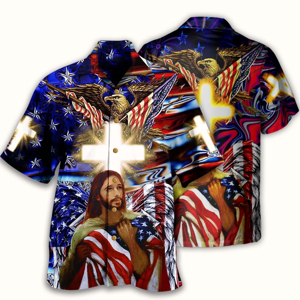 America Jesus Bless - Hawaiian Shirt - Reefox