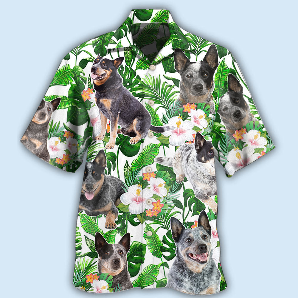 Australian Cattle Dog Tropical Floral - Hawaiian Shirt - Reefox