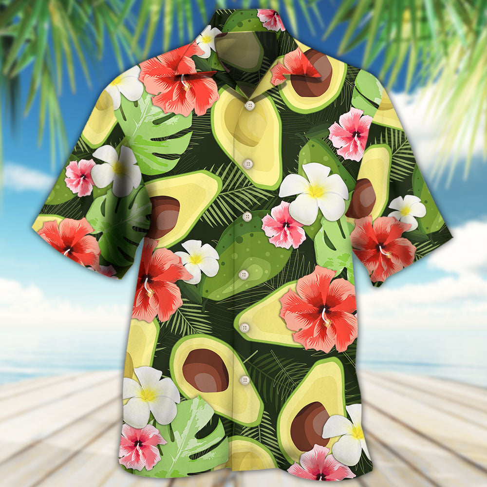 Avocado Tropical Floral - Hawaiian Shirt - Reefox