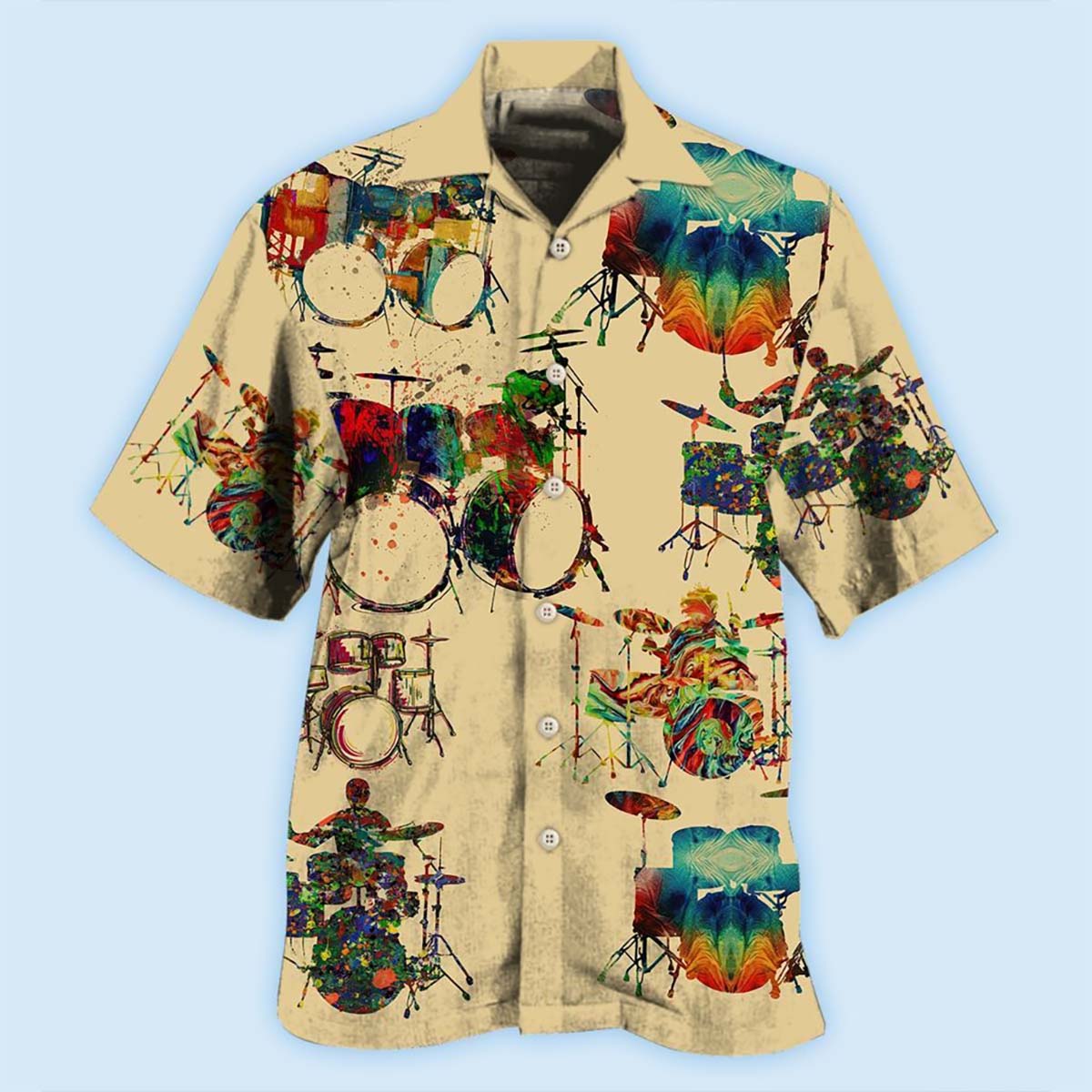 Drum Awesome Music Instrument - Hawaiian Shirt - Reefox