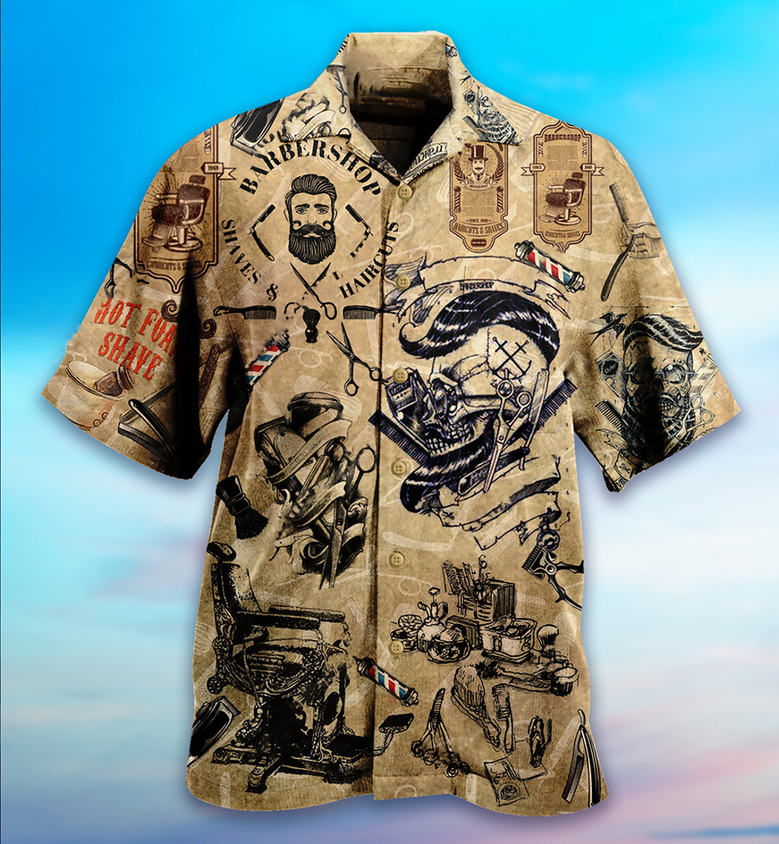 Barber Shop Vintage Style - Hawaiian Shirt - Reefox