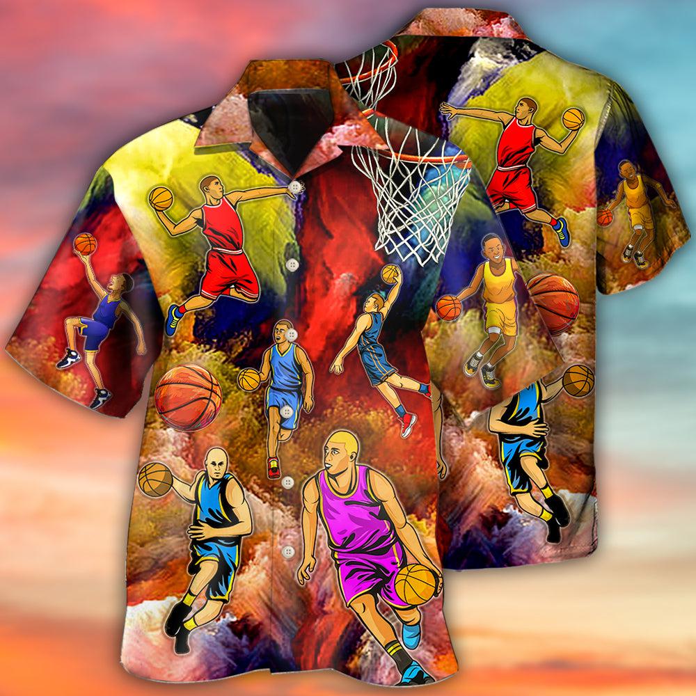 Basketball Style Colorful - Hawaiian Shirt - Reefox