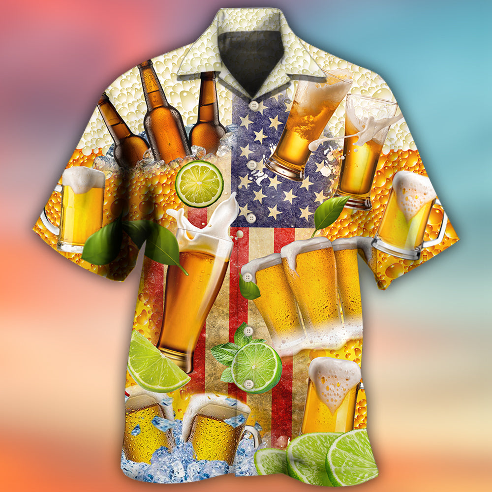 Beer Independence Day America - Hawaiian Shirt - Reefox