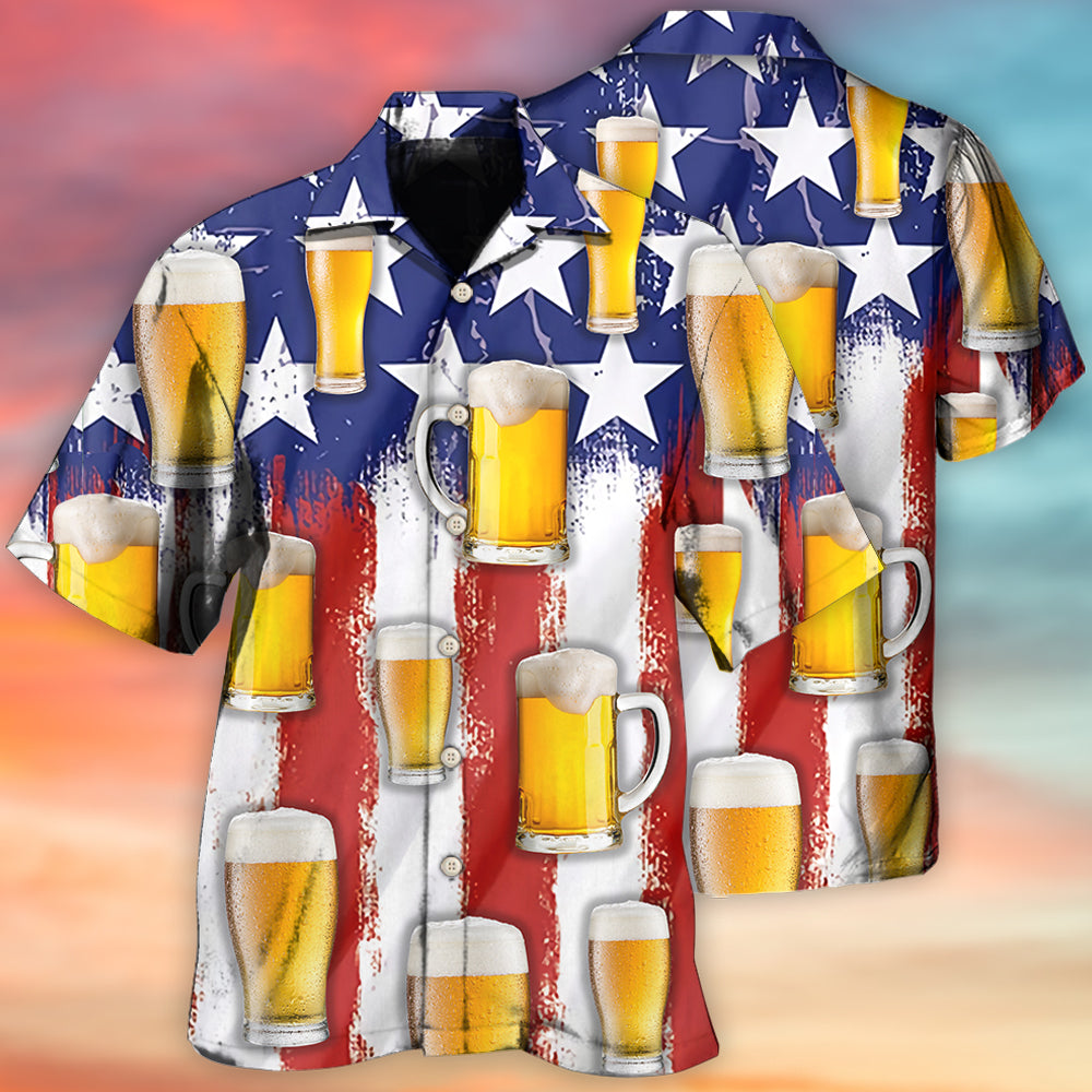 Beer Independence Day Happy - Hawaiian Shirt - Reefox