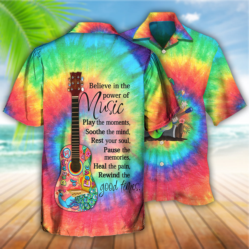 Hippie Believe In The Power Of Music Hippie Gnome - Hawaiian Shirt - Reefox
