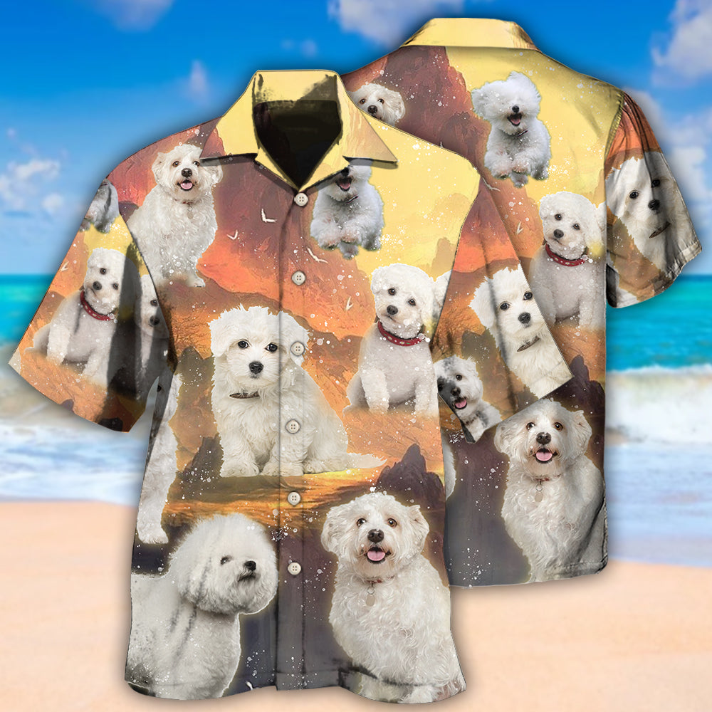 Bichon Frise Dog Lovely Sunset - Hawaiian Shirt - Reefox