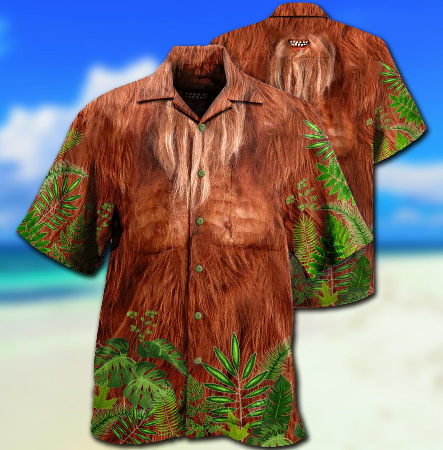 Bigfoot Hair Don't Care - Hawaiian Shirt - Reefox