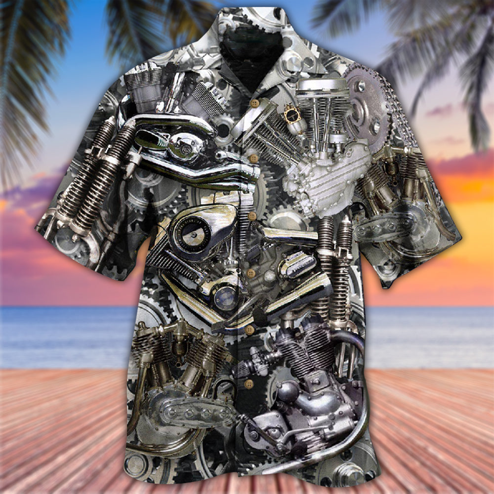 Motorcycle Don't Go Gray We Turn Chrome - Hawaiian Shirt - Reefox