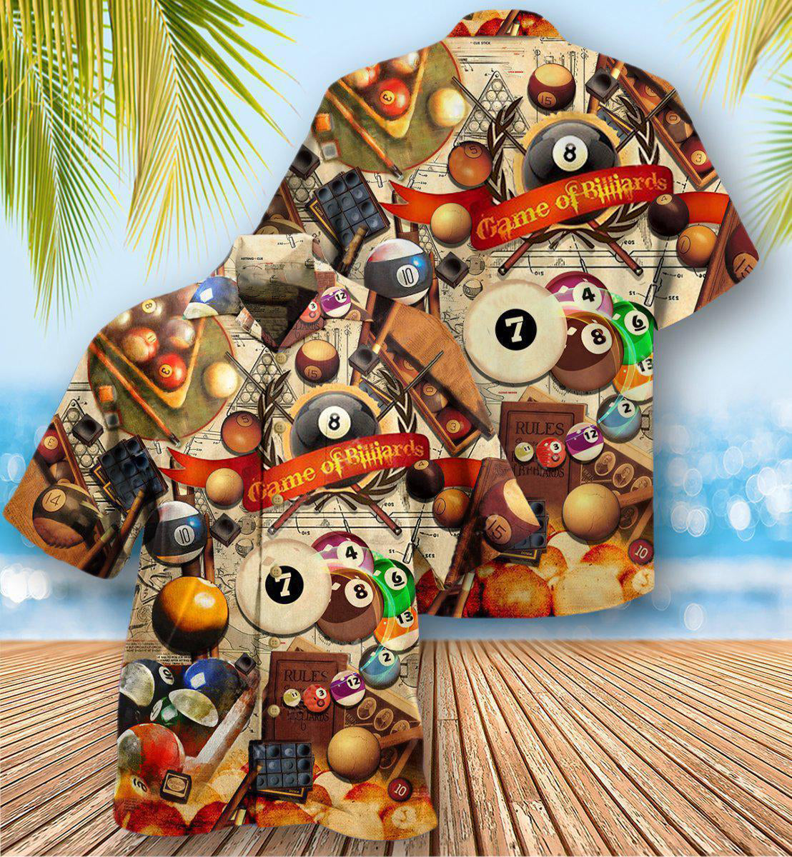 Billiard Never Give Up Until The Last Ball Falls Vintage Style - Hawaiian Shirt - Reefox