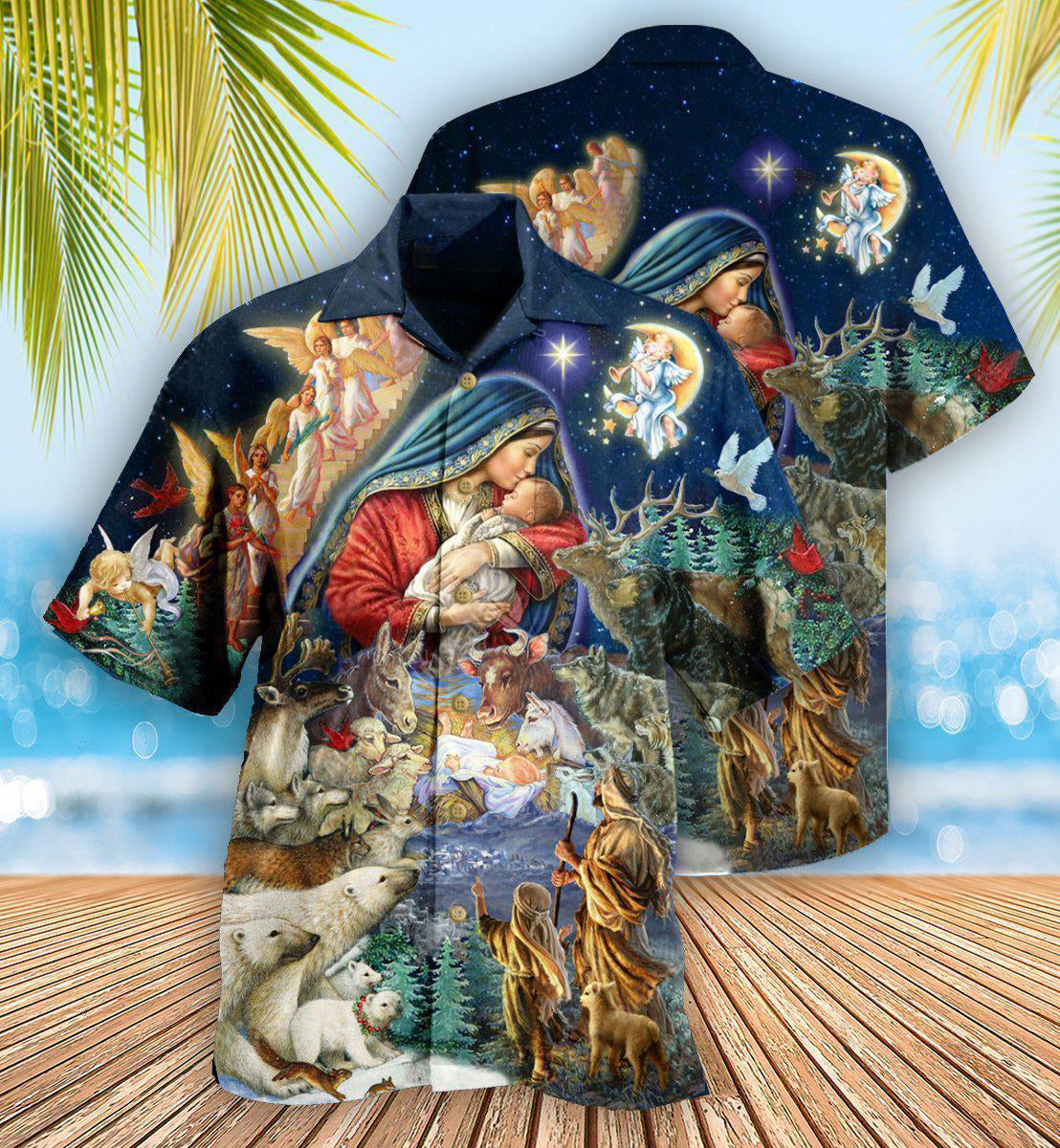 Jesus Born Of The Glory - Hawaiian Shirt - Reefox