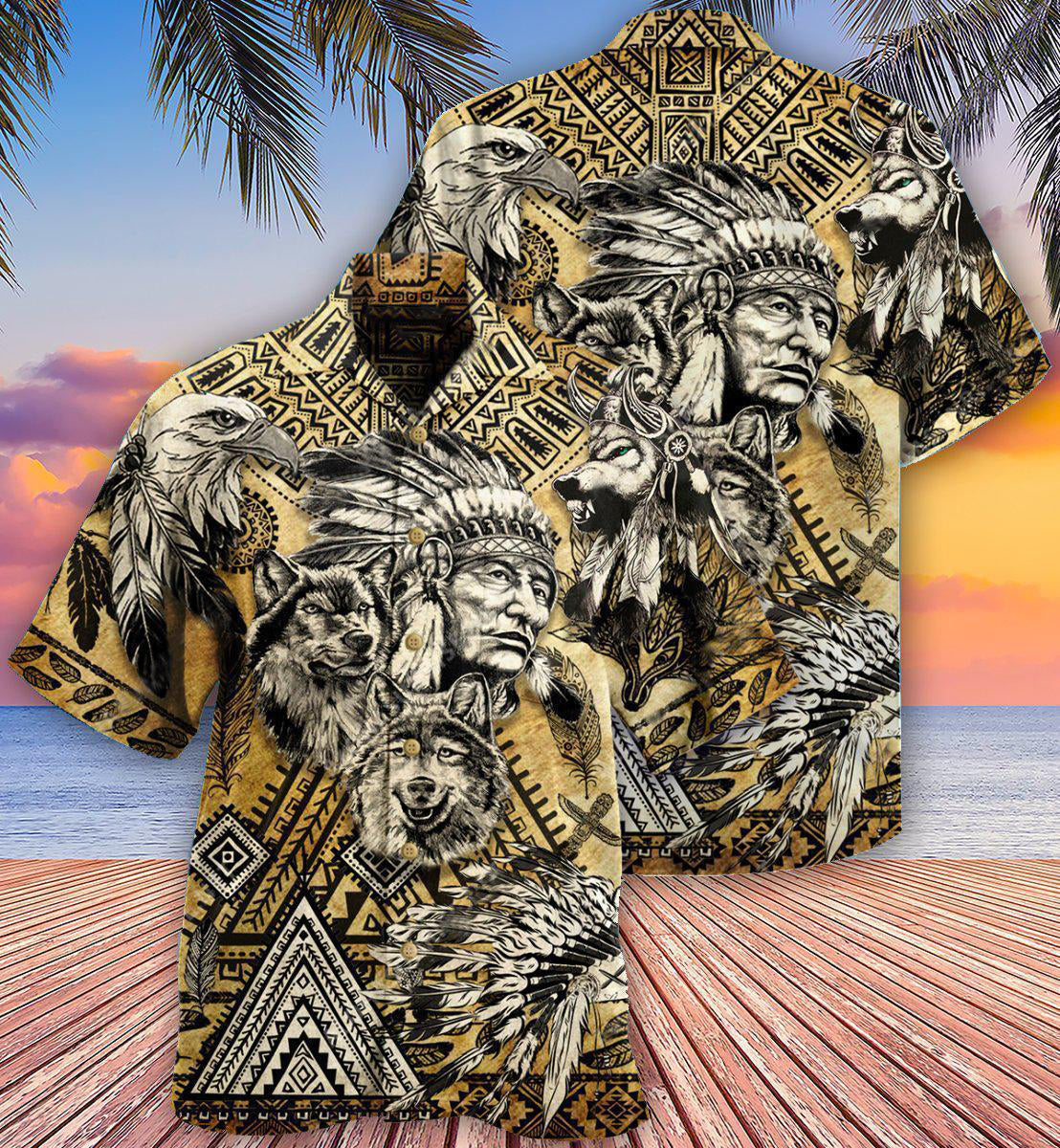 Native Born To Be A Native American Vintage - Hawaiian Shirt - Reefox