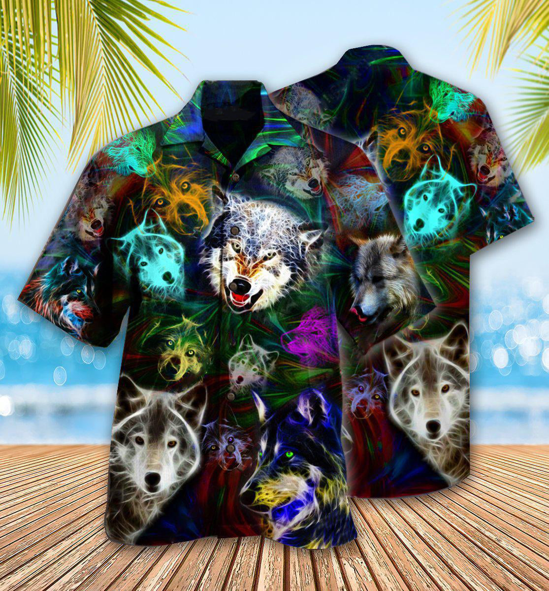 Wolf Brave Wolves - Hawaiian Shirt - Reefox
