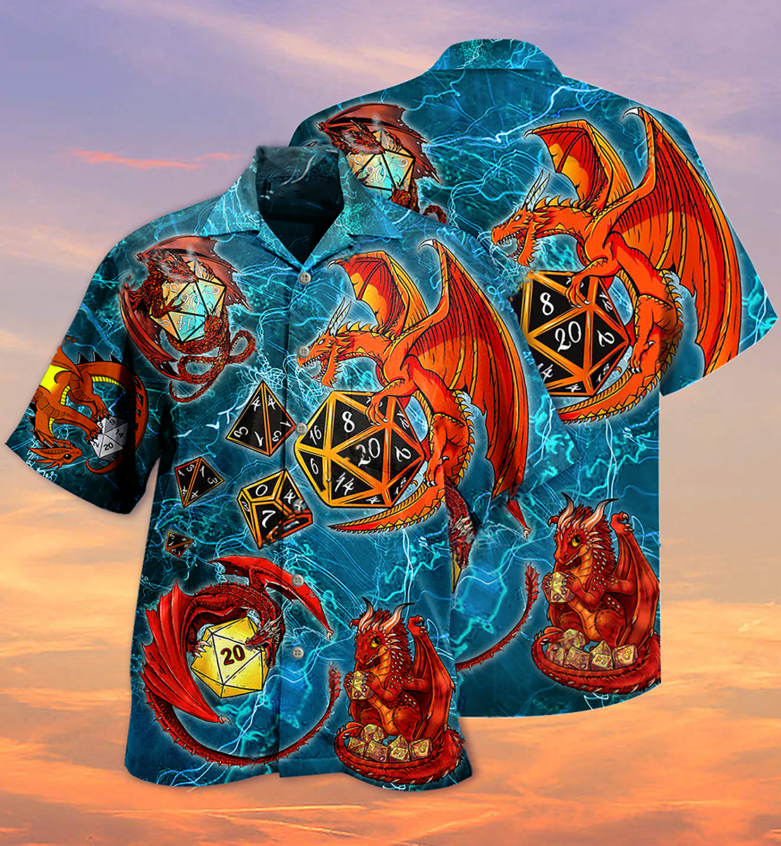 D20 Dragon Love Life Amazing Style - Hawaiian Shirt - Reefox