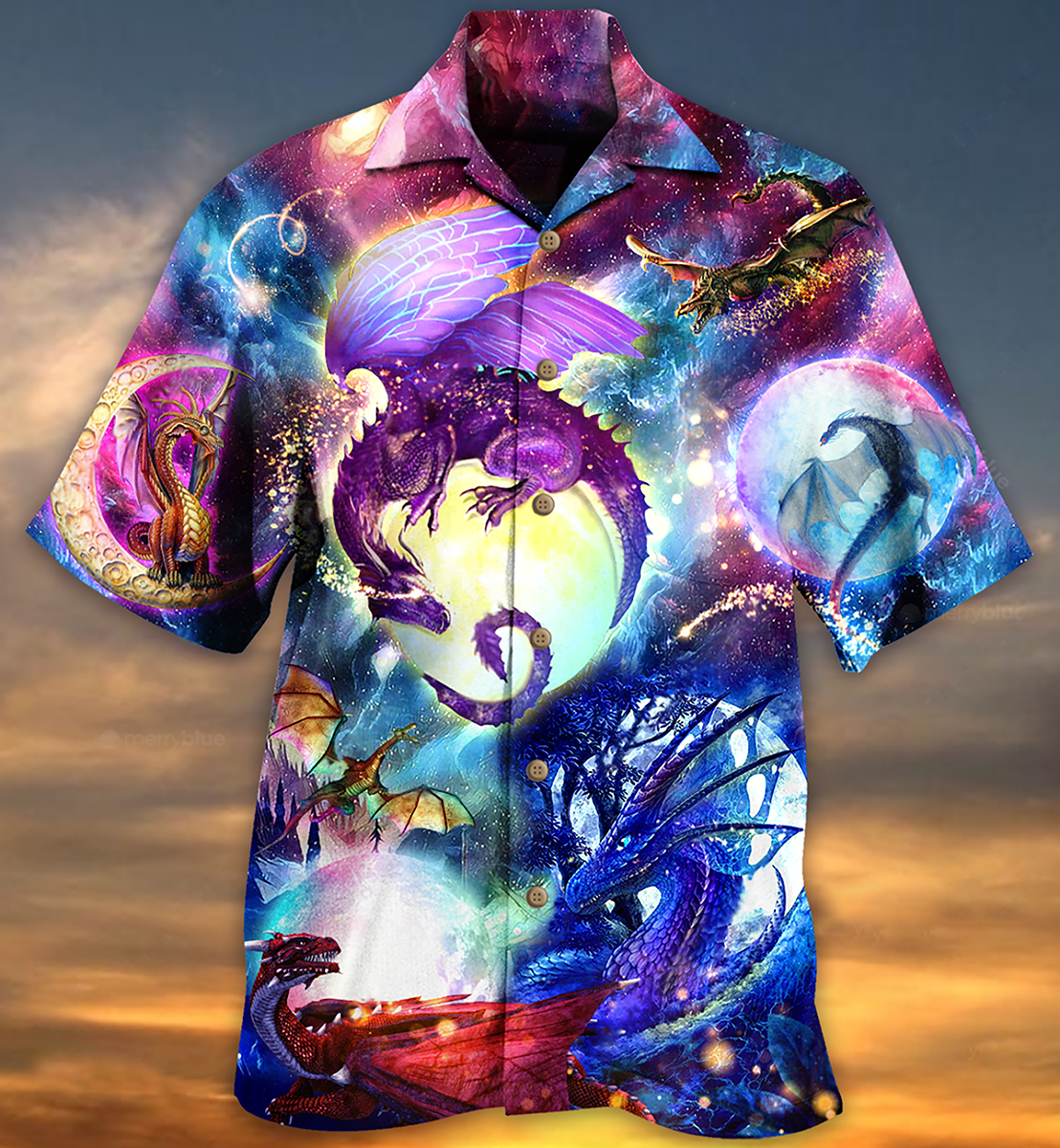 Dragon Love Life Galaxy Sky - Hawaiian Shirt - Reefox