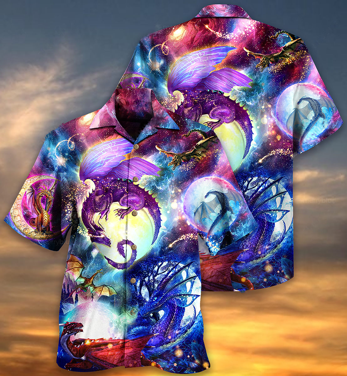 Dragon Love Life Galaxy Sky - Hawaiian Shirt - Reefox