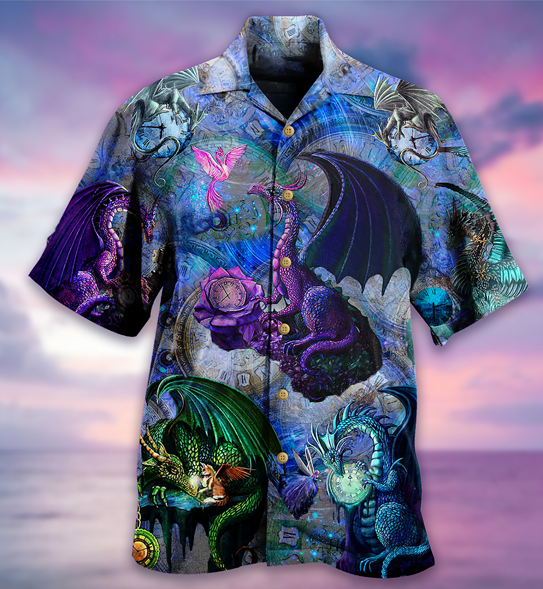 Dragon Love Life Love Timepiece - Hawaiian Shirt - Reefox