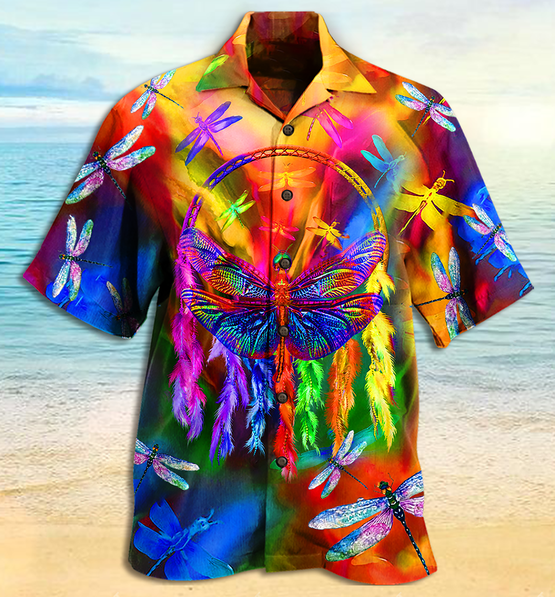 Dragon Dragonfly Colorful Love Life - Hawaiian Shirt - Reefox